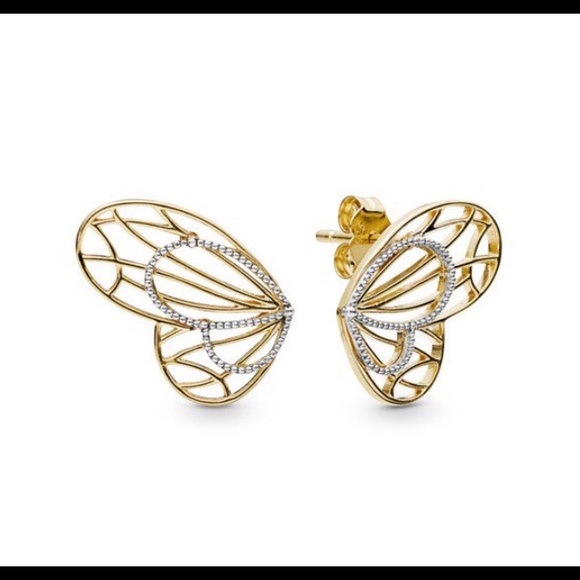 Openwork Butterflies Earrings - PANDORA SHINE™ - Picture 2 of 8